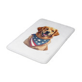 Patriotic Golden Retriever Vintage Engraving Shirt バスマット (アングル)