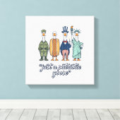 Patriotic Goose Lineup Vintage Vector Shirt_1 キャンバスプリント (インサイチュ (ウッドフロア))