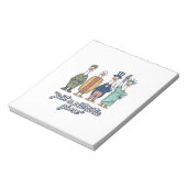 Patriotic Goose Lineup Vintage Vector Shirt_1 ノートパッド (回転)