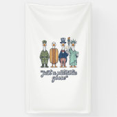 Patriotic Goose Lineup Vintage Vector Shirt_1 横断幕 (縦)