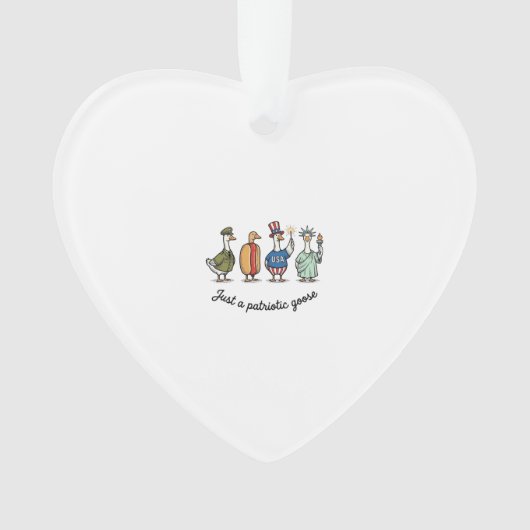 Patriotic Goose Vintage Engraving Funny USA Shirt  オーナメント (正面)