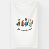 Patriotic Goose Vintage Engraving Funny USA Shirt  横断幕 (縦)