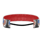 Patriotic Heart American Flag アスレチックヘッドバンド (裏面)