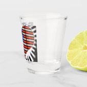 Patriotic Heart American Flag ショットグラス (右)