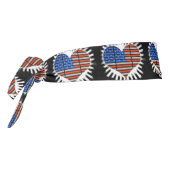 Patriotic Heart American Flag タイヘッドバンド (回転270)