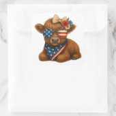 Patriotic highland baby calf スクエアシール (バッグ)