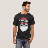 Patriotic Hipster Santa canadian flag sunglasses c Tシャツ (正面フル)