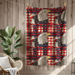 Patriotic Home Blanket Eagle Spirit for the USA フリースブランケット