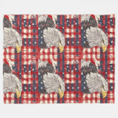 Patriotic Home Blanket Eagle Spirit for the USA フリースブランケット (正面(横))