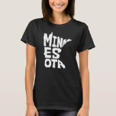 Patriotic Home State Map of Minnesota Text Shape   Tシャツ (正面)
