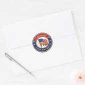 Patriotic Honoring Veterans Gift Sticker Label ラウンドシール (封筒)