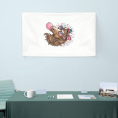 Patriotic Horse Bubble Gum Vintage Vector Shirt De 横断幕 (トレードショー)