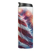 Patriotic Horse Fireworks Celebration Art タンブラー (回転右)