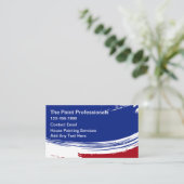 Patriotic House Painter Business Cards Design 名刺 (スタンド正面)
