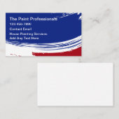 Patriotic House Painter Business Cards Design 名刺 (正面/裏面)
