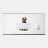 Patriotic Hunting Golden Retriever Vintage Tee 4 デスクマット (キーボード&マウス)