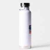 Patriotic Husband Daddy Protector Hero Flag Shirt  ウォーターボトル (右面)