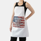 Patriotic Husband Daddy Protector Hero Flag Shirt  エプロン (インサイチュ)