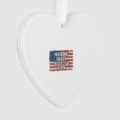 Patriotic Husband Daddy Protector Hero Flag Shirt  オーナメント (正面)