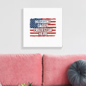 Patriotic Husband Daddy Protector Hero Flag Shirt  キャンバスプリント (インサイチュ (リビング))