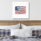 Patriotic Husband Daddy Protector Hero Flag Shirt  キャンバスプリント (インサイチュ (寝室))