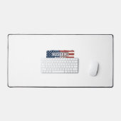 Patriotic Husband Daddy Protector Hero Flag Shirt  デスクマット (キーボード&マウス)