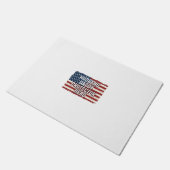 Patriotic Husband Daddy Protector Hero Flag Shirt  ドアマット (アングル)