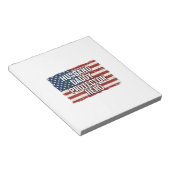 Patriotic Husband Daddy Protector Hero Flag Shirt  ノートパッド (アングル)