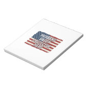 Patriotic Husband Daddy Protector Hero Flag Shirt  ノートパッド (回転)