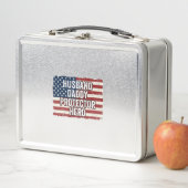 Patriotic Husband Daddy Protector Hero Flag Shirt  メタルランチボックス (インサイチュ)