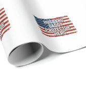 Patriotic Husband Daddy Protector Hero Flag Shirt  ラッピングペーパー (ロールコーナー)