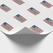 Patriotic Husband Daddy Protector Hero Flag Shirt  ラッピングペーパー (角)
