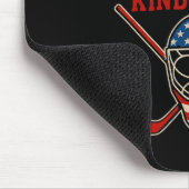Patriotic Ice Hockey 4th Of July Flag Funny Hockey マウスパッド (コーナー)
