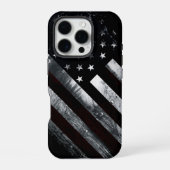 Patriotic Industrial American Flag iPhoneケース (裏面)
