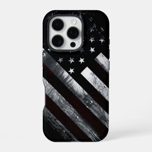 Patriotic Industrial American Flag iPhoneケース (裏面)