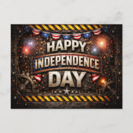 Patriotic Industrial Independence Day シーズンポストカード