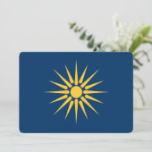 Patriotic  invitations with Flag of Macedonia 招待状 (スタンド正面)