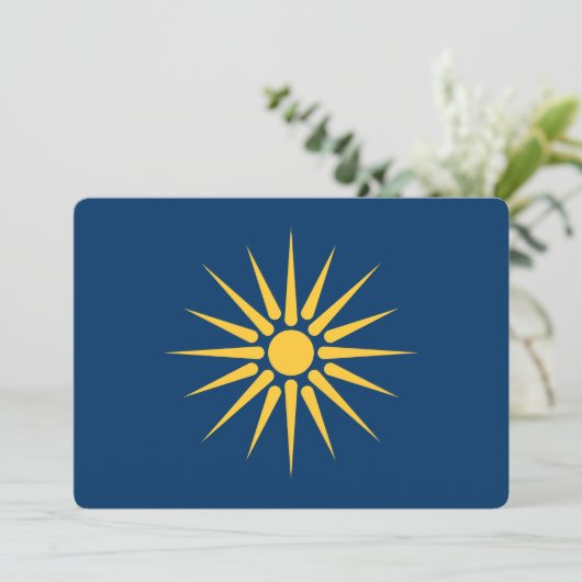 Patriotic  invitations with Flag of Macedonia 招待状 (スタンド正面)