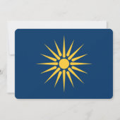 Patriotic  invitations with Flag of Macedonia 招待状 (正面)