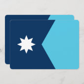 Patriotic  invitations with Flag of Minnesota 招待状 (正面/裏面)