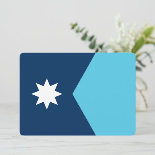 Patriotic invitations with Flag of Minnesota 招待状 (スタンド正面)