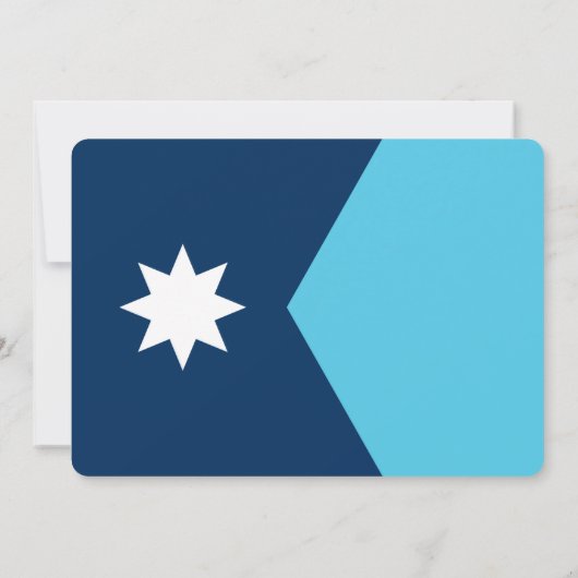 Patriotic  invitations with Flag of Minnesota 招待状 (裏面)