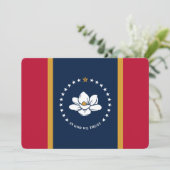 Patriotic  invitations with Flag of Mississippi 招待状 (スタンド正面)