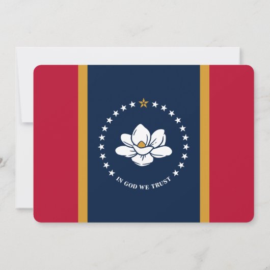 Patriotic  invitations with Flag of Mississippi 招待状 (裏面)