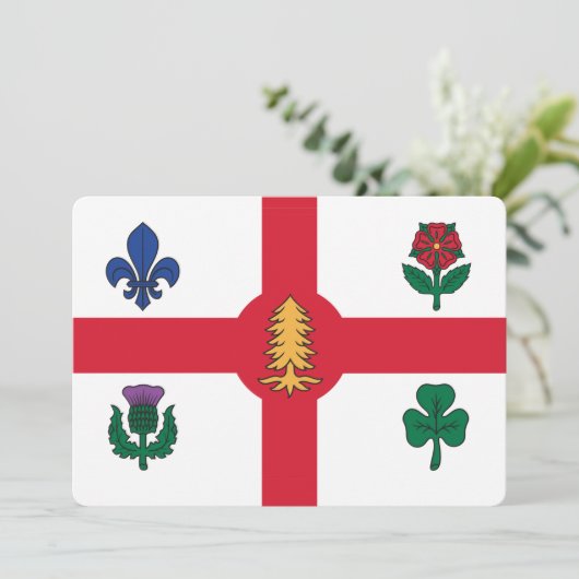 Patriotic  invitations with Flag of Montreal 招待状 (スタンド正面)