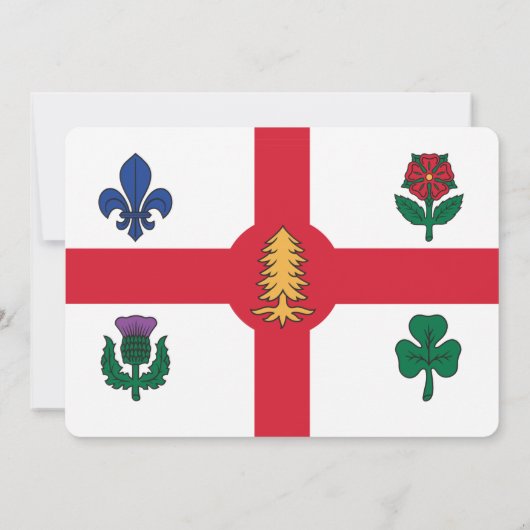 Patriotic invitations with Flag of Montreal 招待状 (裏面)