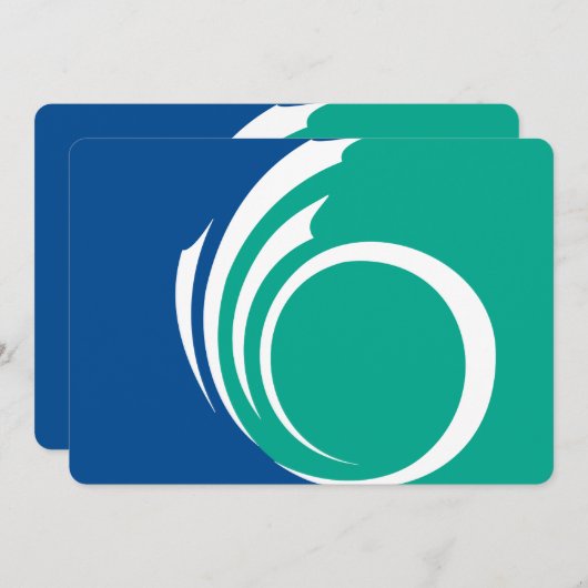 Patriotic  invitations with Flag of Ottawa, Canada 招待状 (正面/裏面)