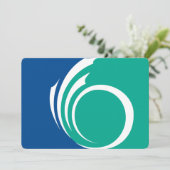 Patriotic  invitations with Flag of Ottawa, Canada 招待状 (スタンド正面)