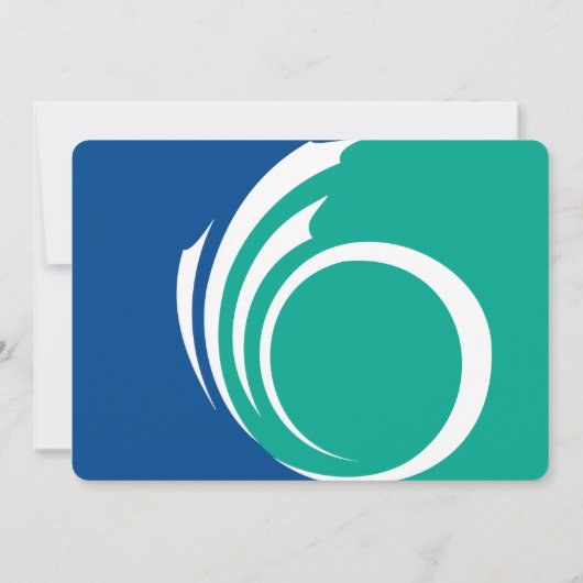 Patriotic  invitations with Flag of Ottawa, Canada 招待状 (裏面)