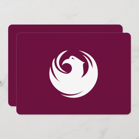 Patriotic  invitations with Flag of Phoenix City 招待状 (正面/裏面)